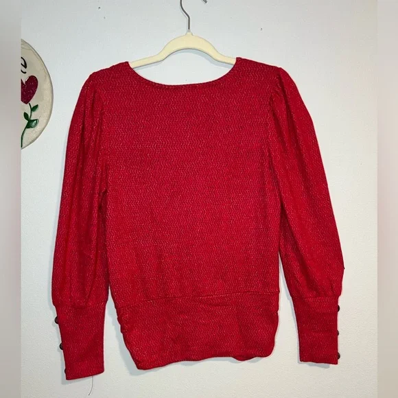 Bwear Red Knotted Blouse - Picture 2 of 2